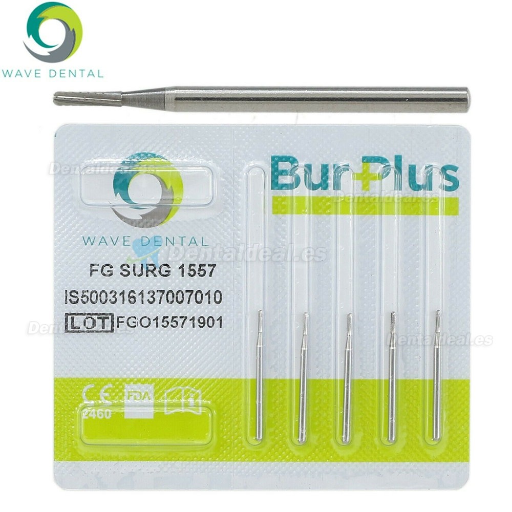 10Pcs FG Surgical Length 1557 Burs Dental Friction Grip Dome Fissure Carbide Bur